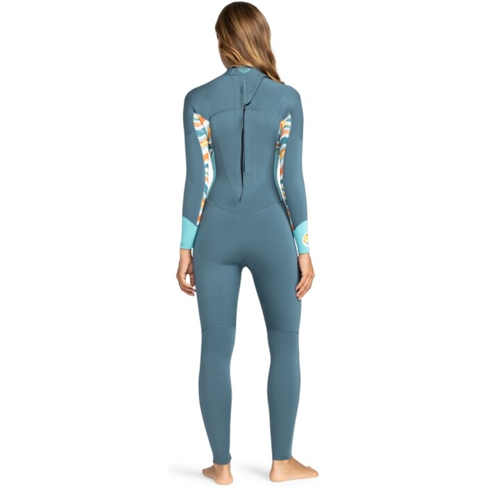 2024 Roxy Mujer Swell Series 4/3mm Back Zip Neopreno ERJW103124 - Starglazer